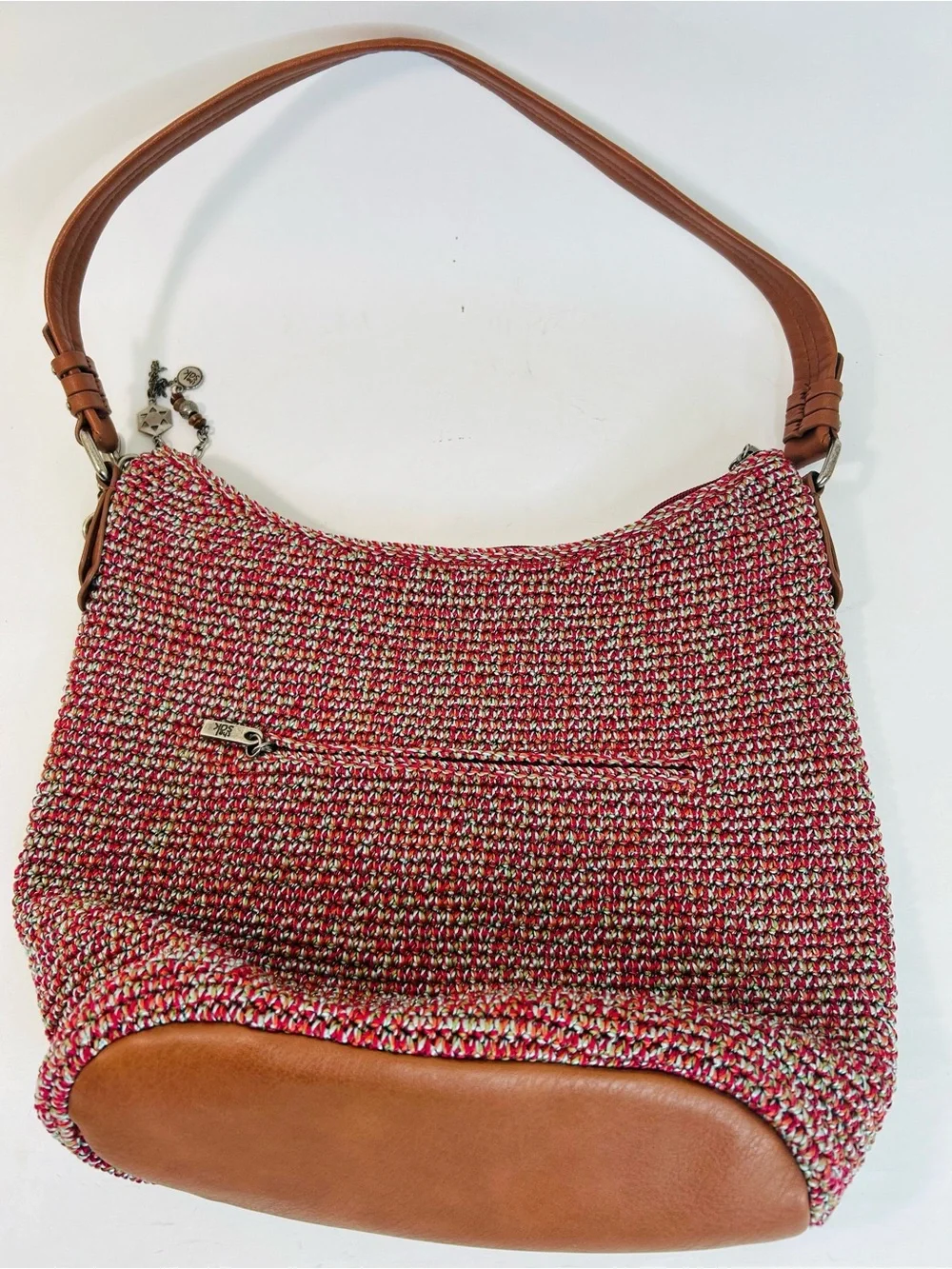 The Sak Sequoia Crochet Hobo, Red Static, Large
